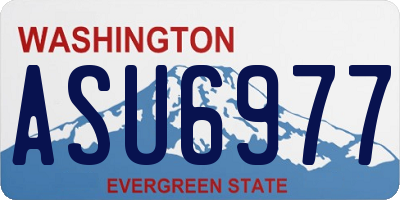 WA license plate ASU6977