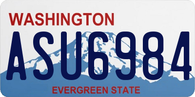 WA license plate ASU6984