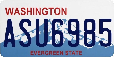 WA license plate ASU6985