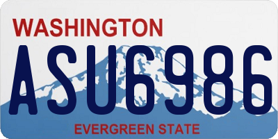 WA license plate ASU6986