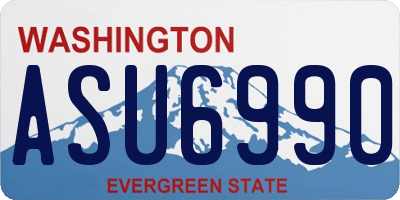 WA license plate ASU6990