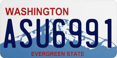 WA license plate ASU6991