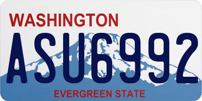 WA license plate ASU6992
