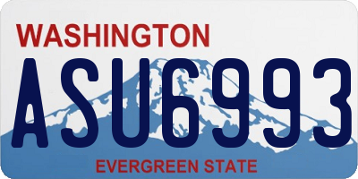 WA license plate ASU6993