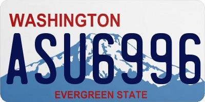 WA license plate ASU6996