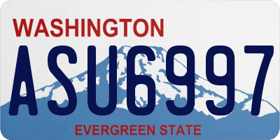 WA license plate ASU6997