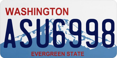 WA license plate ASU6998