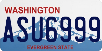 WA license plate ASU6999