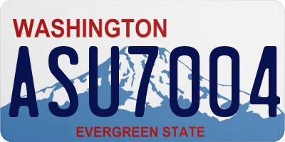 WA license plate ASU7004
