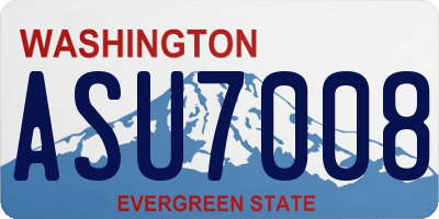 WA license plate ASU7008