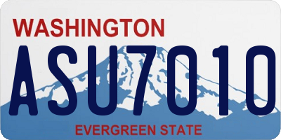 WA license plate ASU7010