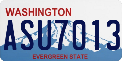 WA license plate ASU7013