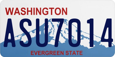 WA license plate ASU7014