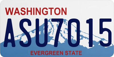 WA license plate ASU7015