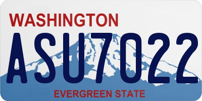 WA license plate ASU7022