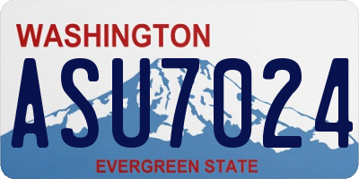 WA license plate ASU7024