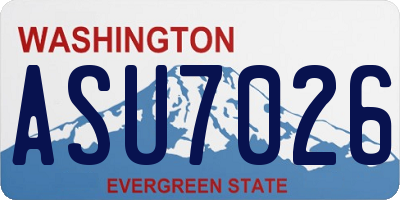 WA license plate ASU7026
