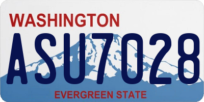WA license plate ASU7028