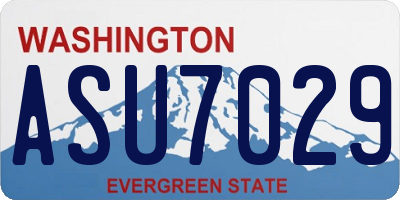 WA license plate ASU7029