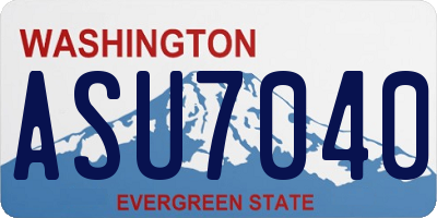 WA license plate ASU7040