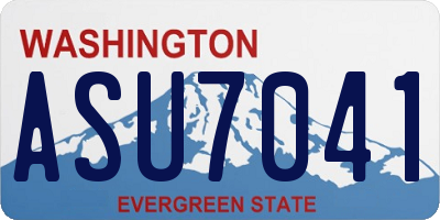 WA license plate ASU7041