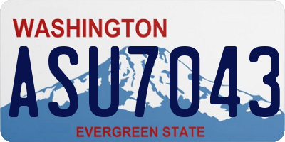 WA license plate ASU7043