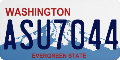 WA license plate ASU7044