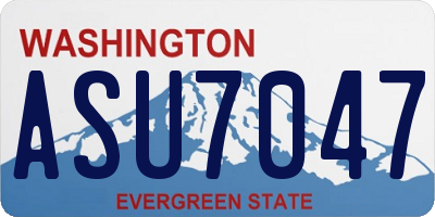 WA license plate ASU7047