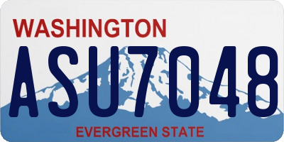 WA license plate ASU7048