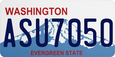 WA license plate ASU7050
