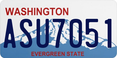 WA license plate ASU7051