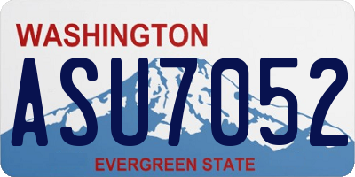 WA license plate ASU7052
