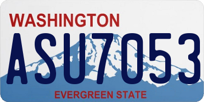 WA license plate ASU7053