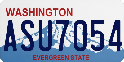 WA license plate ASU7054