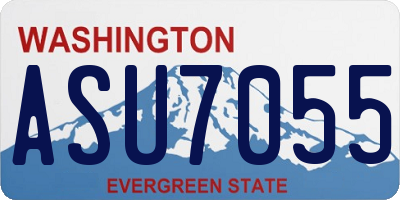 WA license plate ASU7055