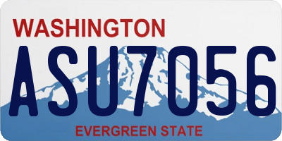 WA license plate ASU7056