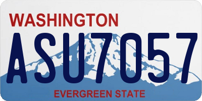 WA license plate ASU7057