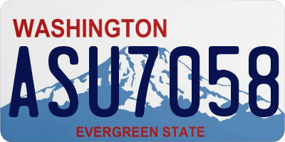 WA license plate ASU7058