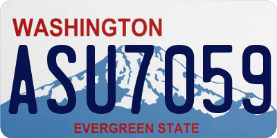 WA license plate ASU7059