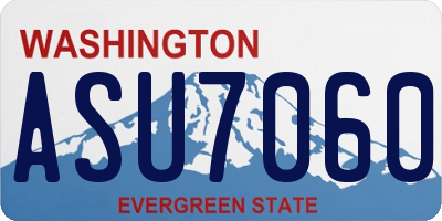 WA license plate ASU7060