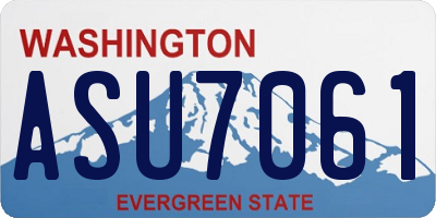 WA license plate ASU7061