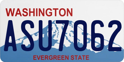 WA license plate ASU7062