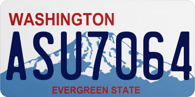 WA license plate ASU7064