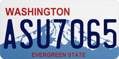 WA license plate ASU7065