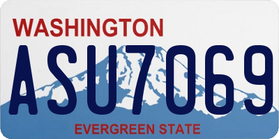 WA license plate ASU7069