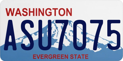 WA license plate ASU7075