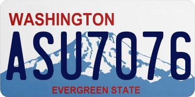WA license plate ASU7076