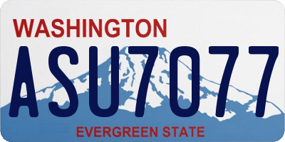WA license plate ASU7077