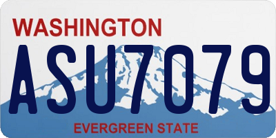 WA license plate ASU7079