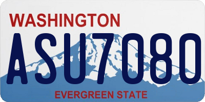 WA license plate ASU7080